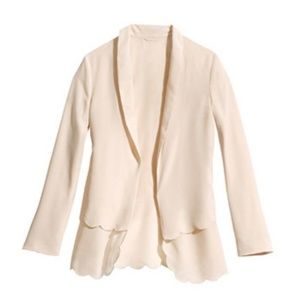 H&M Conscious Collection Scalloped Blazer Jacket